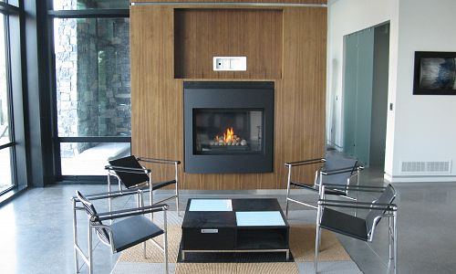 <p>Marquis Solace gas fireplace installed into a modern home by Rykon Homes. The media can be changed using rocks, logs or crushed glass in multiple colors. The Marquis fireplaces are a perfect solution for those who want to customize their fireplace to suite their own look.</p>