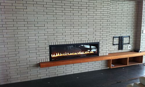 6' Linear fireplace
