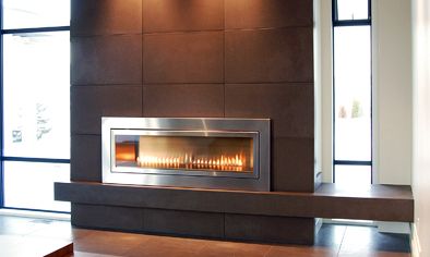 <p>&nbsp;This stainless gas fireplace shows that anything in gas is possible. With all stainless steel construction, you can't help but be drawn to it. Yet another great fireplace by Fireplace Den.</p>